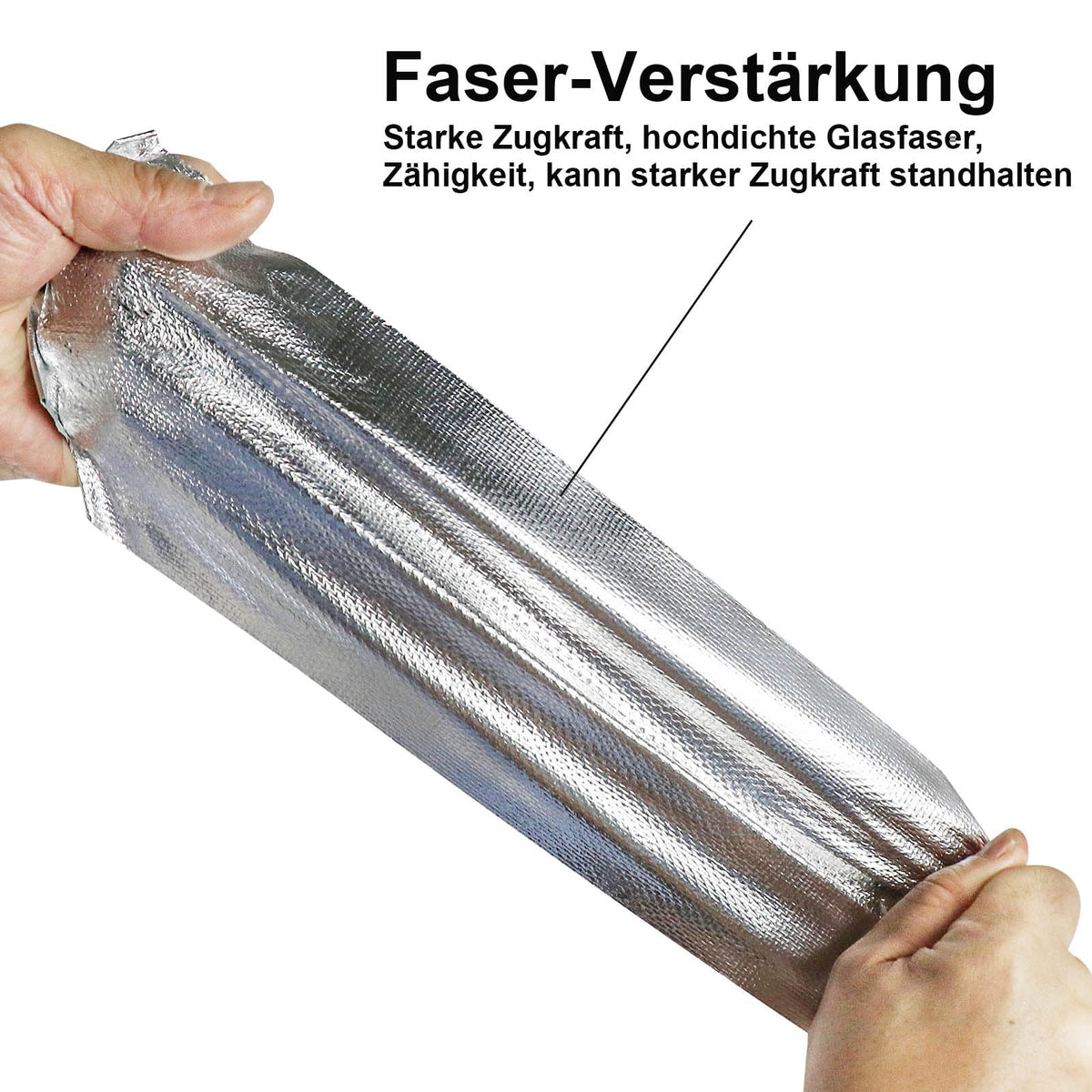 BOMEI PACK Adhesive Aluminum Foil Heat Shield Tape 1Pack 8inch x 66ft, Barrier Fiberglass Thermal Insulation Reflective Material High Temp Protectionn 8in*66ft