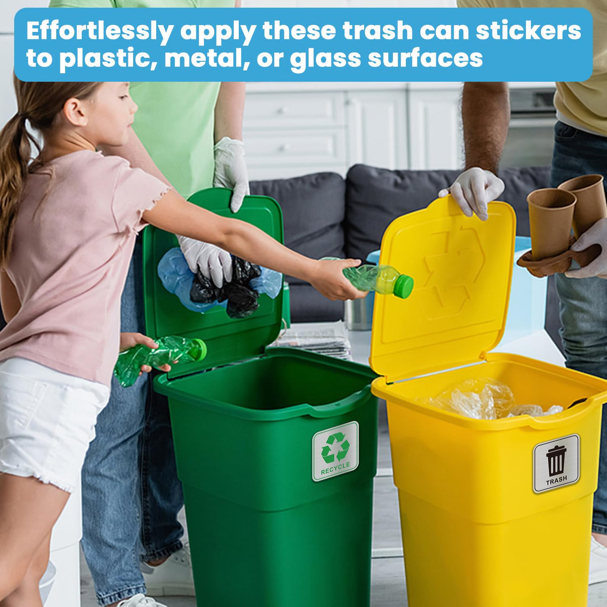 Trash and Recycle Signs