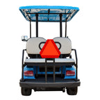 IGNIXIA (Pack of 04) Slow Moving Vehicle Sign, PVC Vinyl Decal Slow Moving Vehicle Triangle Sticker, 14”x 16” Inches Orange Base with Reflective Border, UTV, Safety Triangle Signs (4) 4