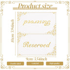 20 Pcs Reserved Seating Sign for Wedding, Double-Sided Reserved Table Signs