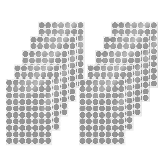 Gray Round Labels 0.75 Inch Vinyl Dot Stickers Self-Adhesive Removable Color Coding Decals Waterproof Circle Tag for Office Home Inventory 700 PCS Gray