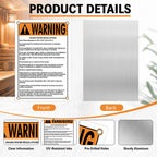 2 Pack Sauna Room Regulations Warning Signs