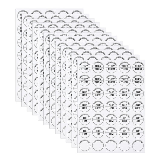 SAVITA 12 Sheets Pronouns Stickers, Pronouns Stickers Decal Gender Identity Stickers My Pronouns Are Stickers for Name Tags Conference Party Work Supplies