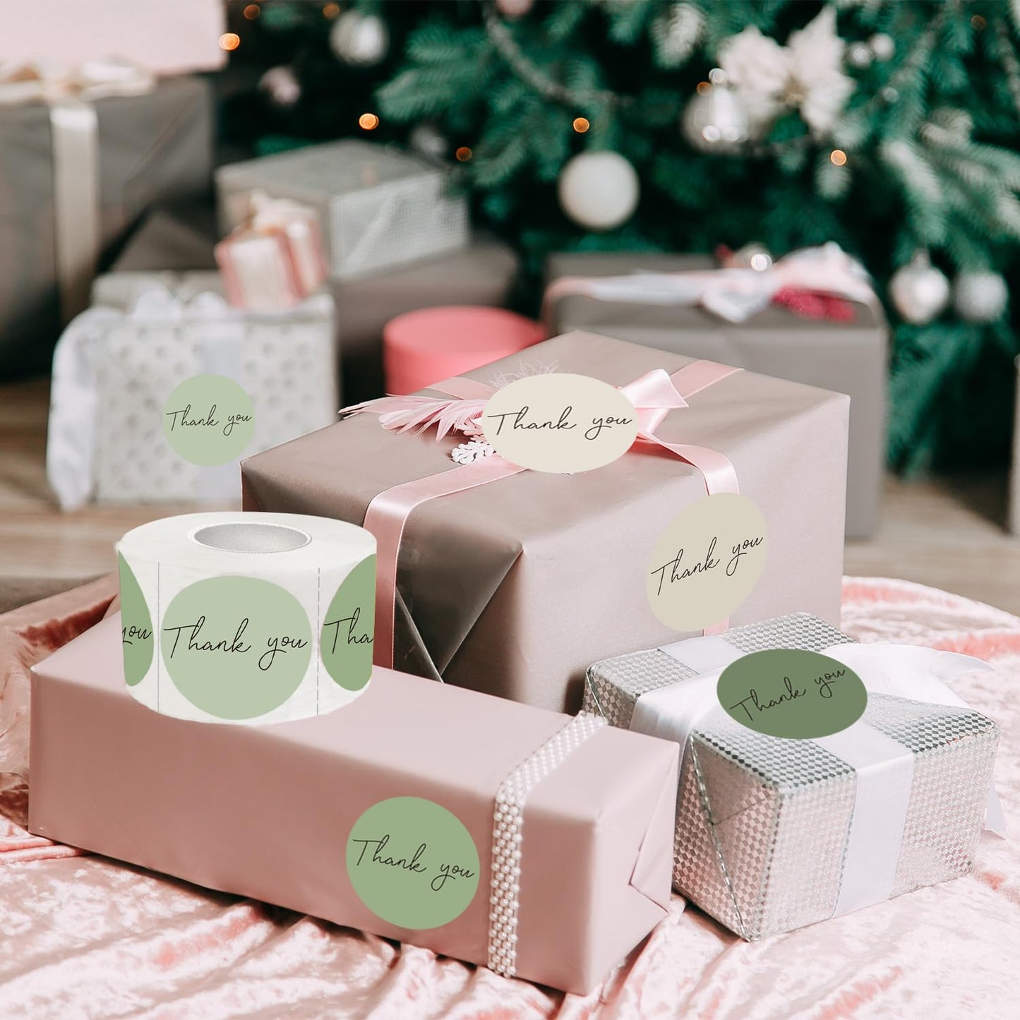 Starboling Thank You Sticker,500pcs 1.5Inch Green Thank You for Supporting My Small Business Stickers,for Supporting My Business Supplies Packing,Envelopes,Gift Wraps and Crafts（Green） Green-thank You Sticker 1.5''