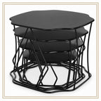 4 Pack Metal Food Display Risers, Pizza Stand with Nesting Design