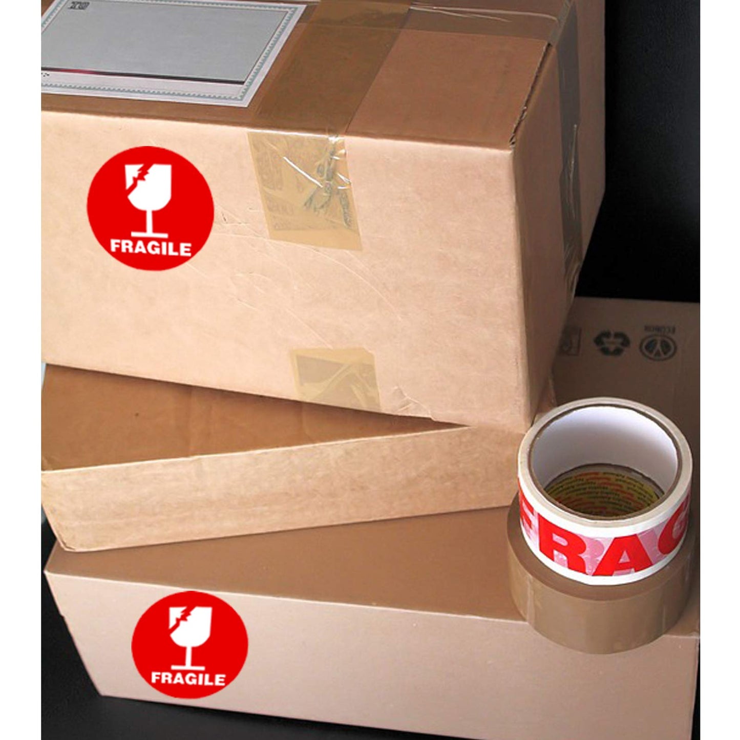Fragile Stickers Handle with Care Do Not Drop Warning Shipping Labels for Package Boxes,3 Inch,300 Pcs