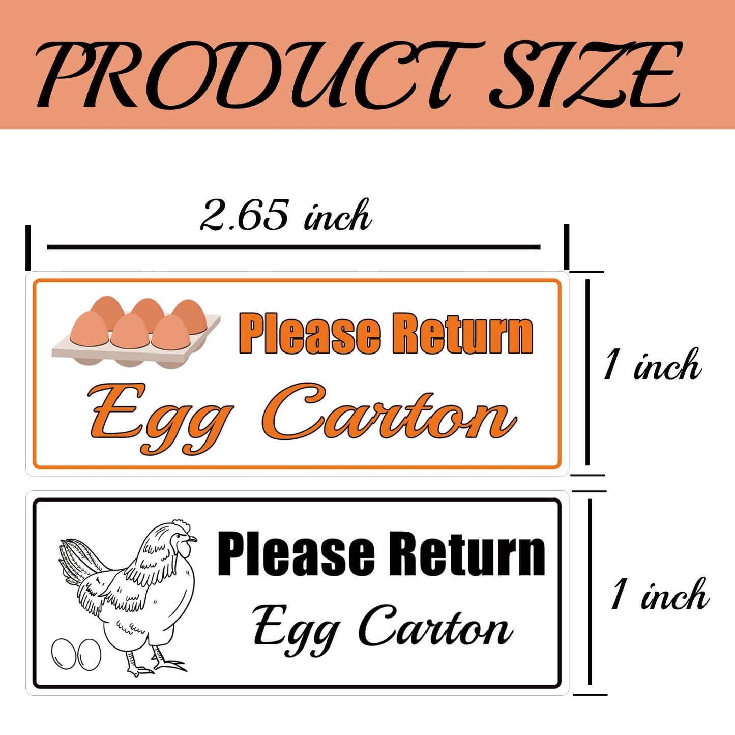 Please Return Egg Carton Tag Tags 1 x 2.625 Inch - Farm Fresh Chicken Eggs Carton Labels Egg Stickers Self Adhesive Egg Packaging Stickers Chicken Egg Cartons Sticker 500 Pcs White