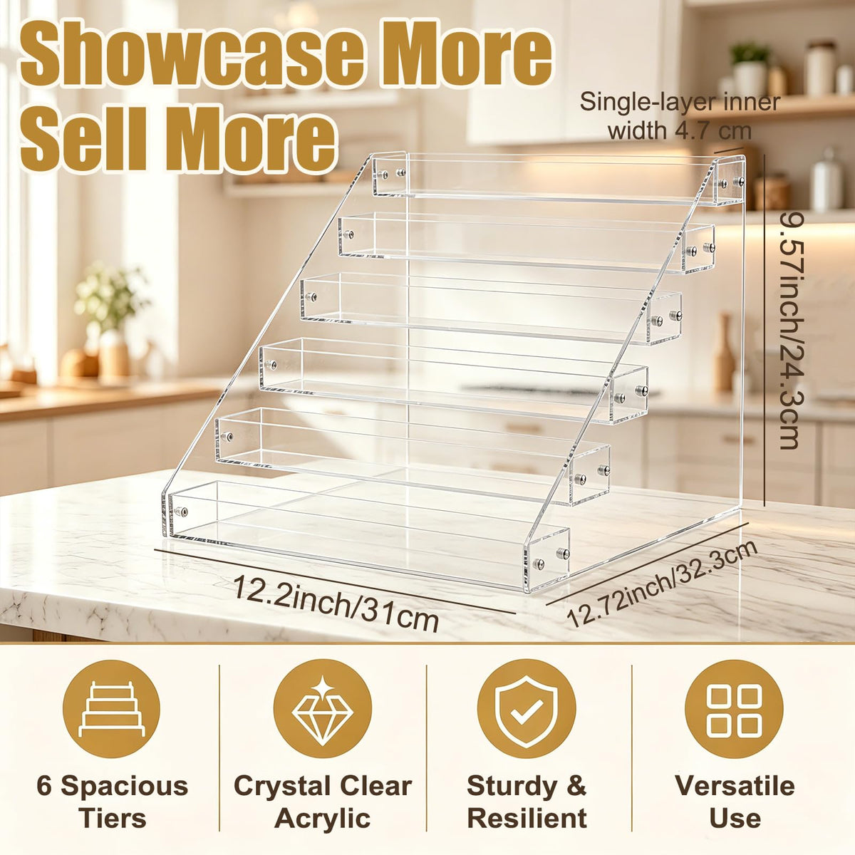 Cookie Display Stand Acrylic Tiered Dessert Stand,2 Pack 5 Tier