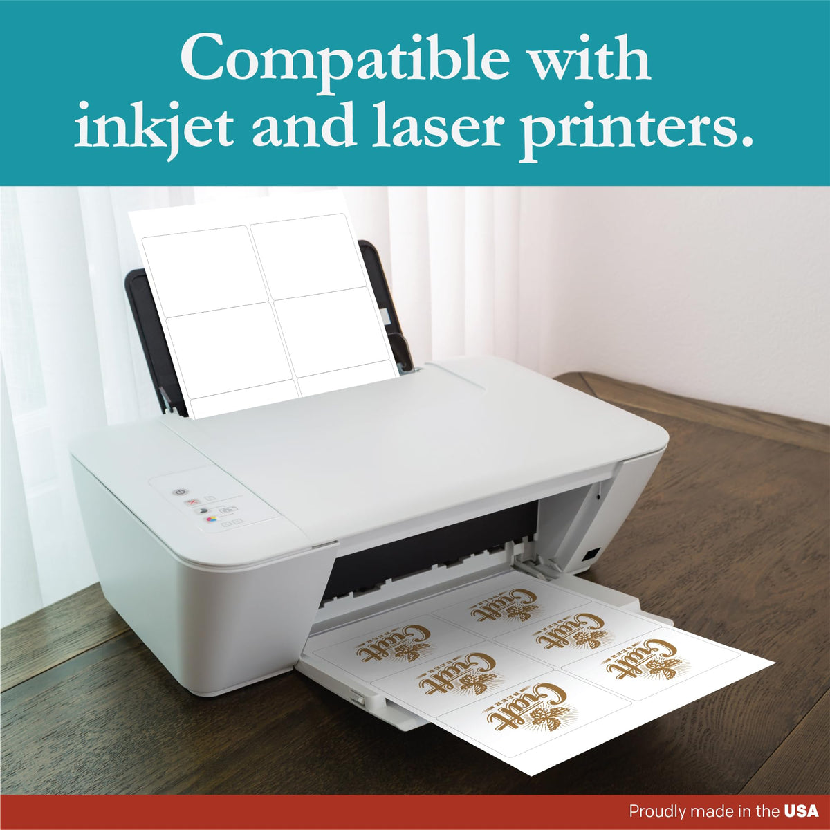 Premium Label Supply White Sticker Labels – 4" x 3" – Laser/Inkjet Compatible – (6 per Sheet), 100 Sheets – 600 Total Adhesive Labels 600 Labels