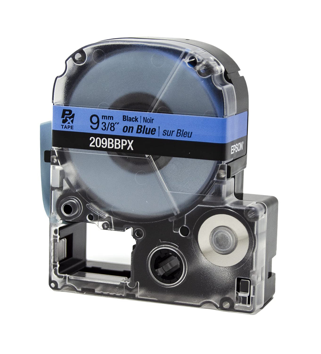 Epson LABELWORKS 209BBPX Label Tape - Black on Blue - 3/8" (9mm), 30ft 9mm