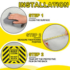Marspark 3 Pack Keep Clear Do Not Block Sign 12x9'' 0.93mm Thick