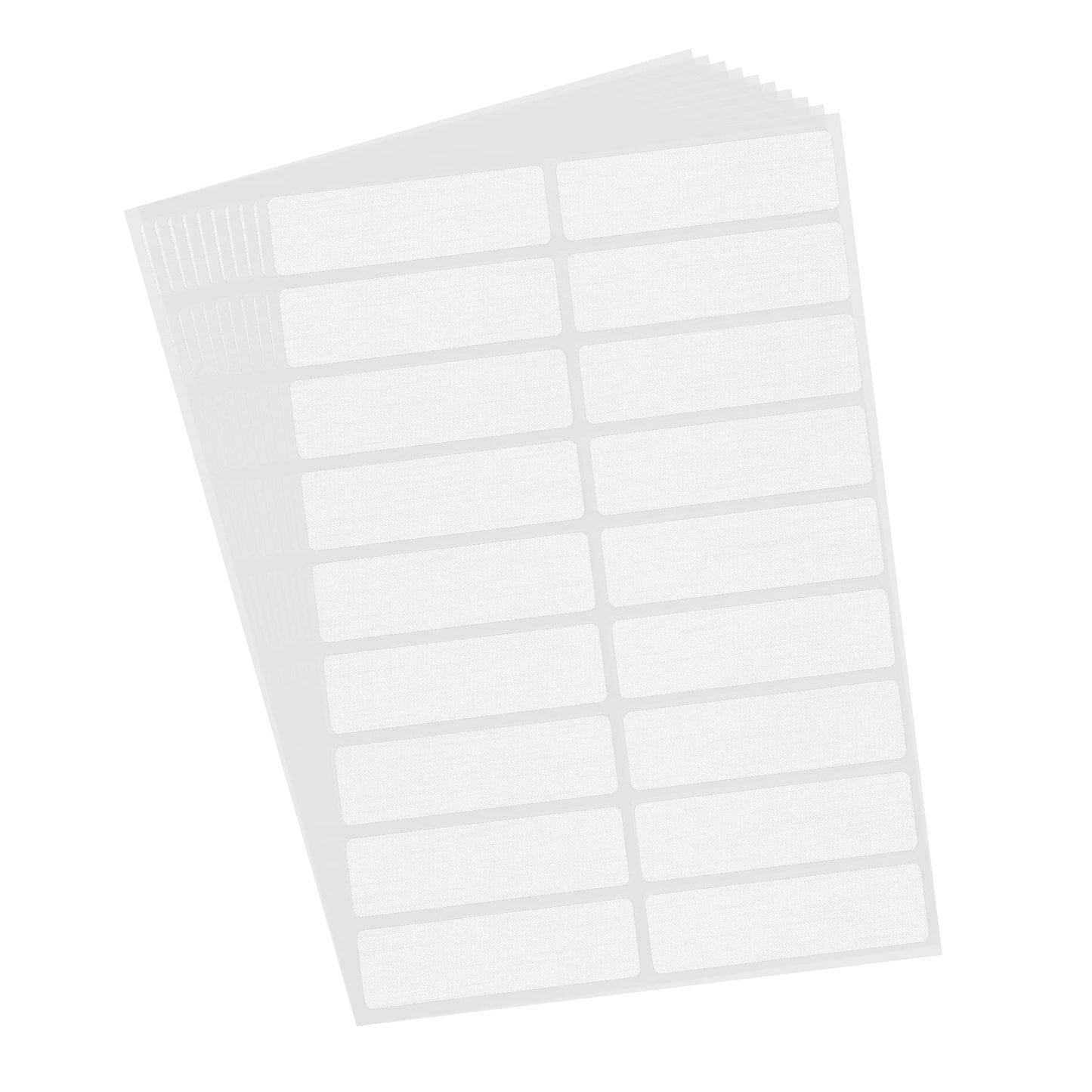 HYBSK 180 Count No-Iron Fabric Labels Kids Clothing Stickers Washer Dryer Safe Handwrite School Personalized Name Tags 1/2" x 1-3/4"（White） White
