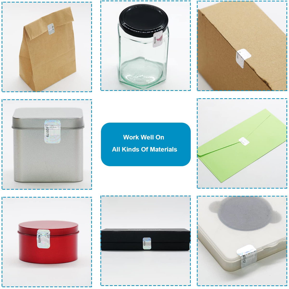 120 pcs Security Hologram Stickers, Void Tamper Proof Sticker, Warranty Tamper Evident Labels, Unique Sequential Serial Numbering (WZRYSEAL 0.95 Inch X 0.65 Inch) 120