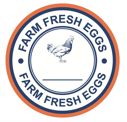 2 Inch 300PCS Round Farm Fresh Eggs Stickers Farmer's Market Packaging Farm Fresh Produce Farm Fresh Egg Carton Stickers