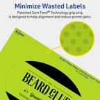 Avery Printable Oval Labels, Sure Feed Technology, 4" x 6", Bright Green Labels, Print-to-The-Edge, Laser/Inkjet Printable, 40 Total, Great for Packaging and Candles 40 labels