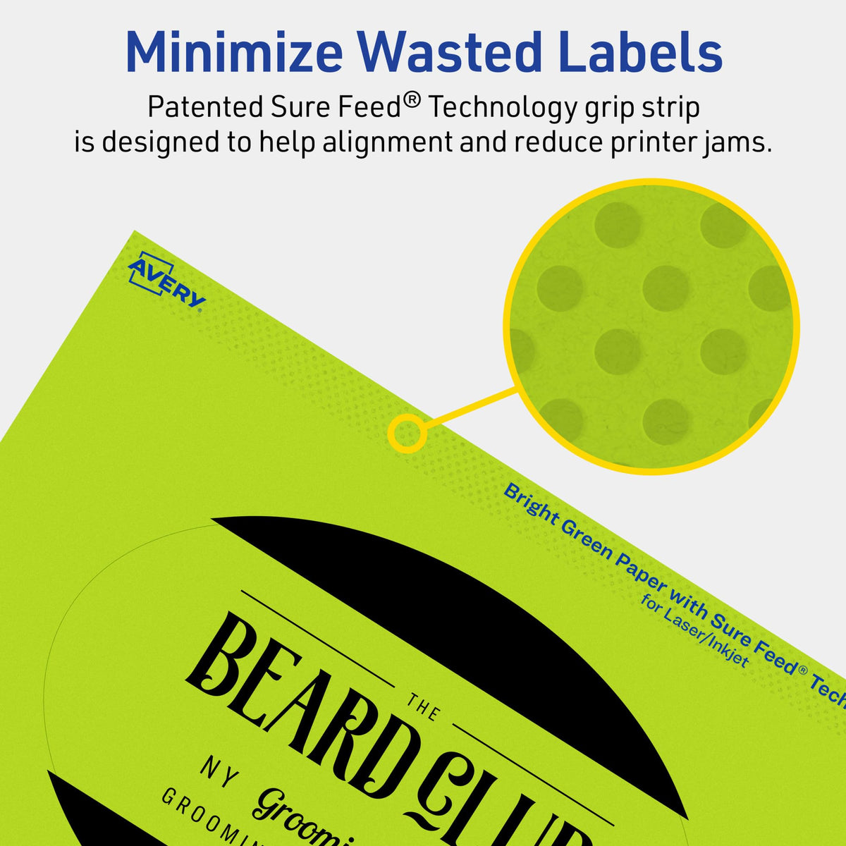 Avery Printable Oval Labels, Sure Feed Technology, 4" x 6", Bright Green Labels, Print-to-The-Edge, Laser/Inkjet Printable, 40 Total, Great for Packaging and Candles 40 labels