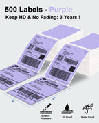 Phomemo 2" White Round Label Stickers Roll with 4x6 Thermal Labels for Shipping Label Printer