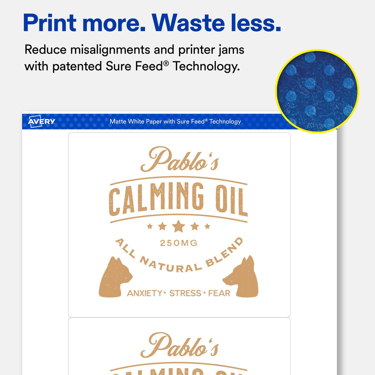 Avery® Matte White Rectangle Labels, 5" x 6", 50 Total 50 labels