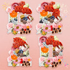 2026 Plastic Fillable Charcuterie Number Letter Shaped Reusable Serving Tray, Waterproof Food Dish Plate, 10 inch, New Year Graduation Party Treat (Grad) GRAD Shape