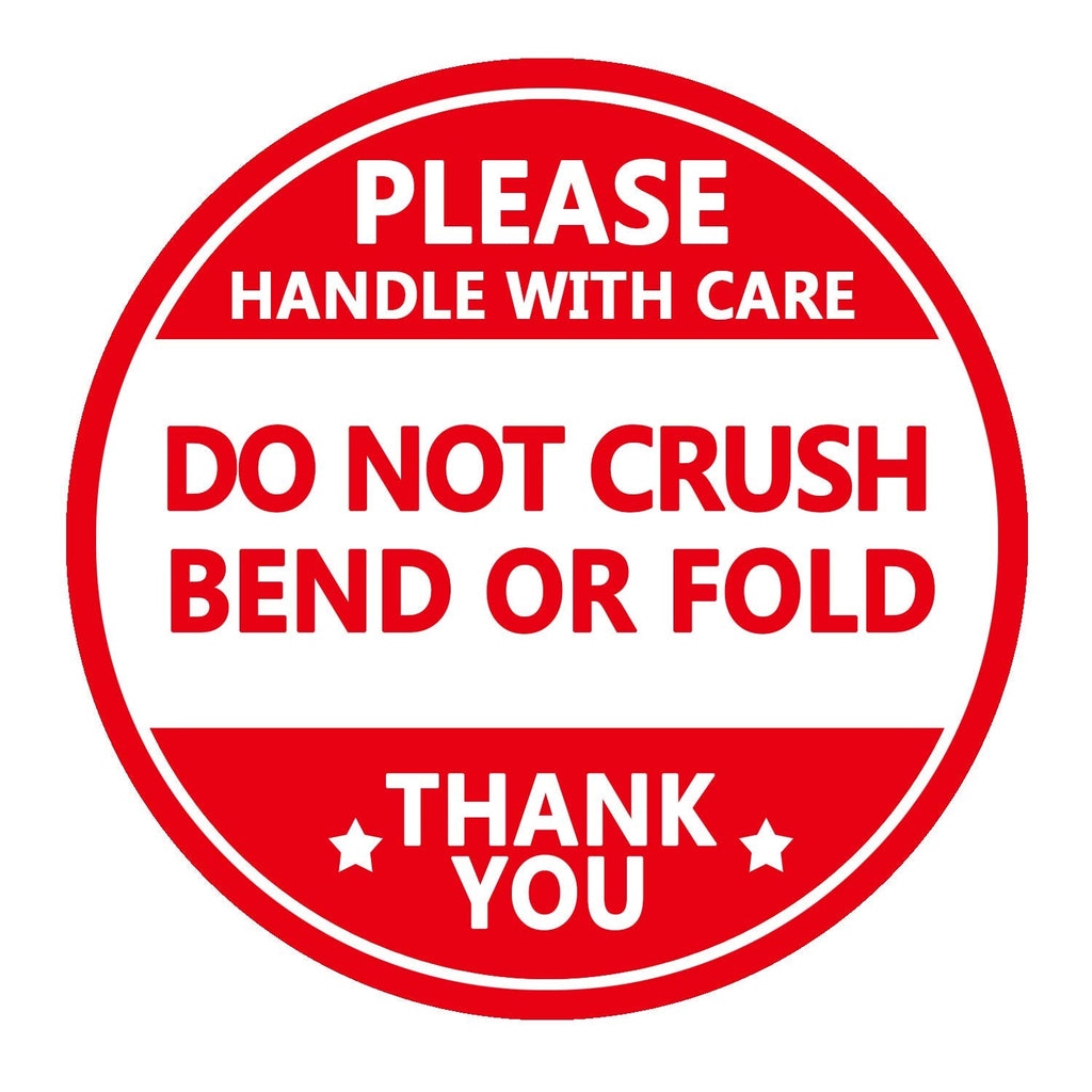 Do not Crush Bend or Fold Shipping Handling Stickers Labels,Shipping Warning Stickers for Package 2 Inch 500 Pcs Per Roll