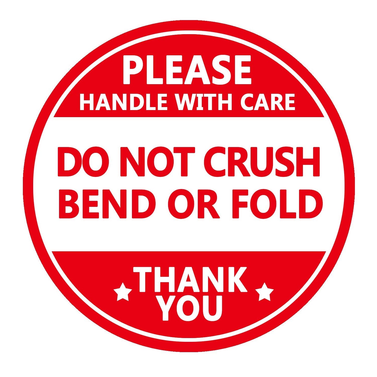 Do not Crush Bend or Fold Shipping Handling Stickers Labels,Shipping Warning Stickers for Package 2 Inch 500 Pcs Per Roll