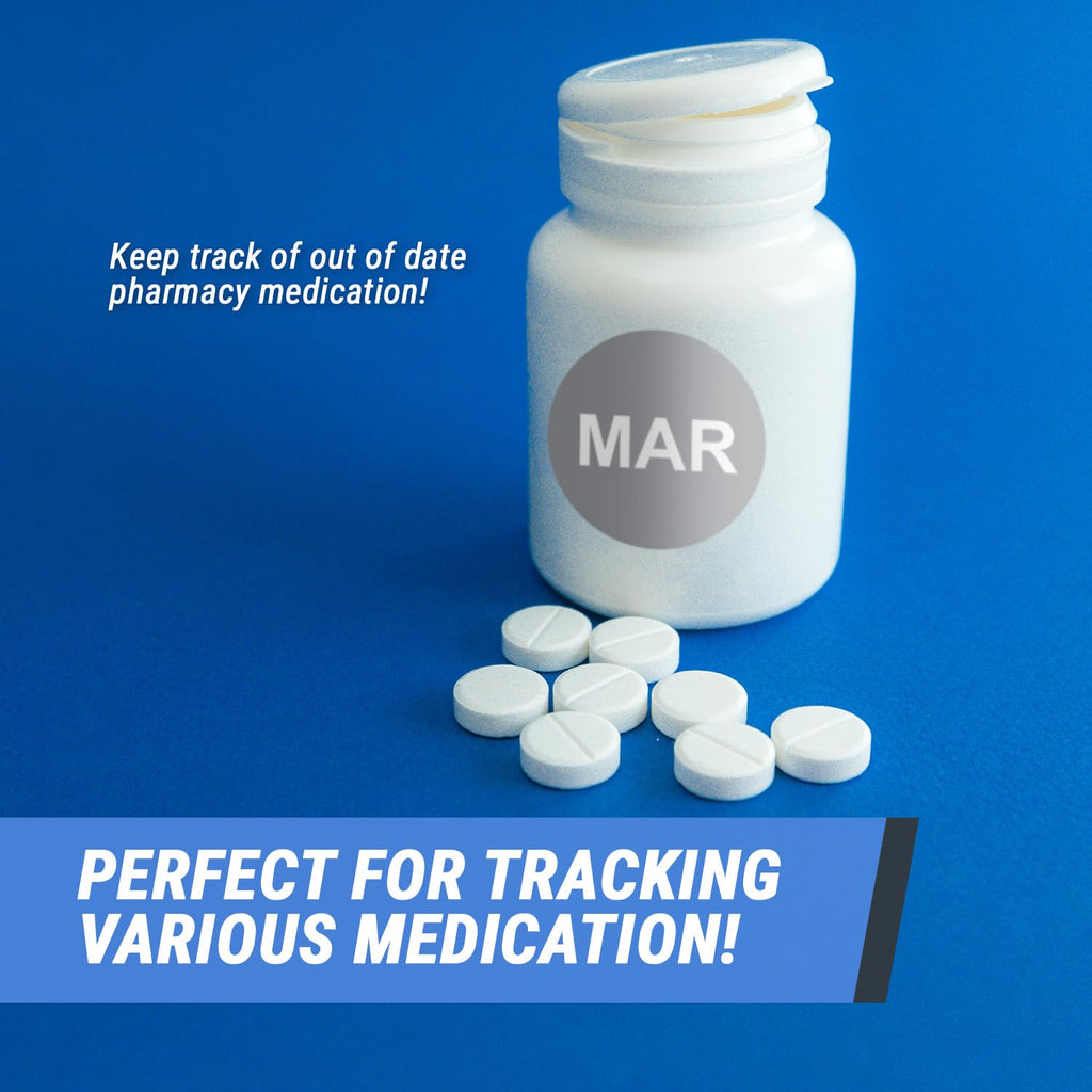 March, Months of the Year (2 inch, Grey - 600 Labels) Circle Dot March Stickers for Perishable Items, Inventory or Medications