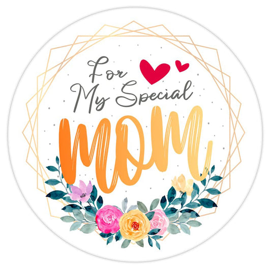 FLYAB 36Pcs Happy Mother's Day Labels Stickers - 3 Sheets 1.5" Floral Gift Tags Farmhouse Mother's Day Labels for Gift Wrap Box Cards Envelope Seals Party Favors A02