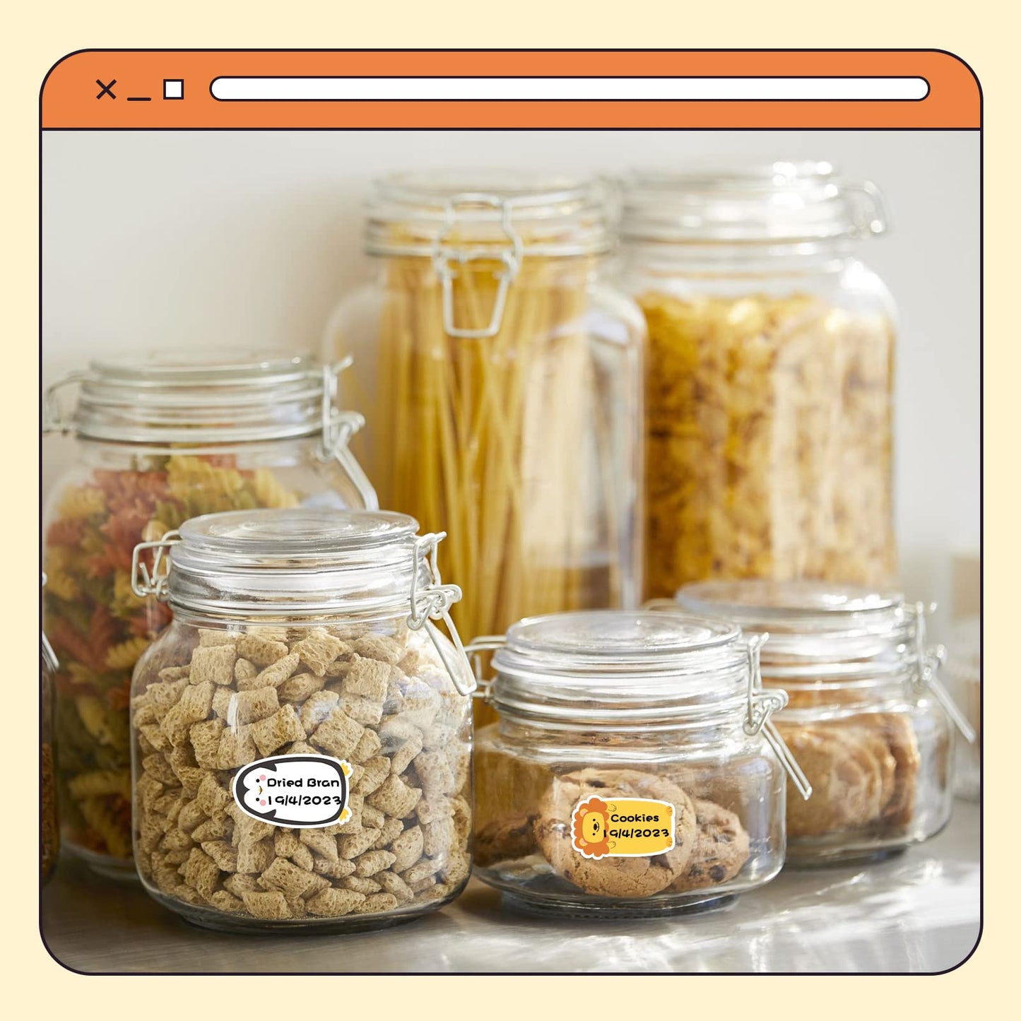 NIIMBOT D101 Labels, 1'' x 1.57'' (25x39mm) Refill Label Paper, Waterproof, Oil-Proof and Tear-Proof Thermal Labels for D101 Label Maker, 1 Roll of 160(Adorkable) 25x39mm-adorkable