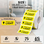 1000 PCS Protect from Light Labels 1.5 x 0.5 Inches