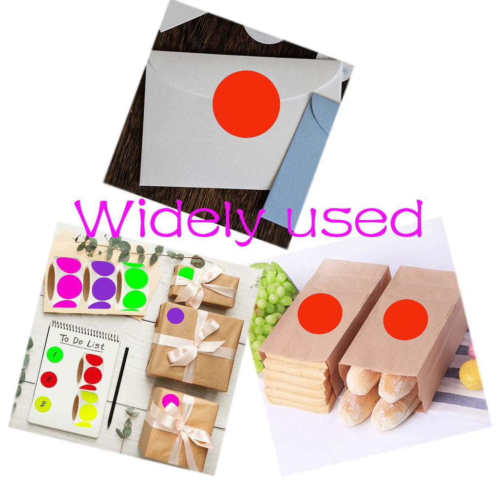 1500 Yellow, Green, Red 2 Inch Round Color Code Dot Stickers for Inventory Organization & File Classification - Blank Labels to Write On Need Carbon Ribbon/Yellow/Green/Red