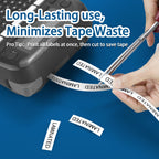 TZe-231 Label Maker Tape Compatible with Brother P-Touch Label Tape 12mm 0.47 Laminated White TZ TZe TZe231 Black on White for PT-D220 D210 H110 D200 D400 1280 D610BT Refills 1/2" x 8m, 6-Pack