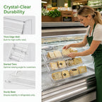 PartyKindom Food Display Riser Layer Plastic for Supermarket Cold