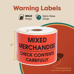 Aegis Adhesives - 3" X 5" Mixed Merchandise Labels (1 Roll, 500/Roll) Red (Mixed Merchandise) 3" X 5"