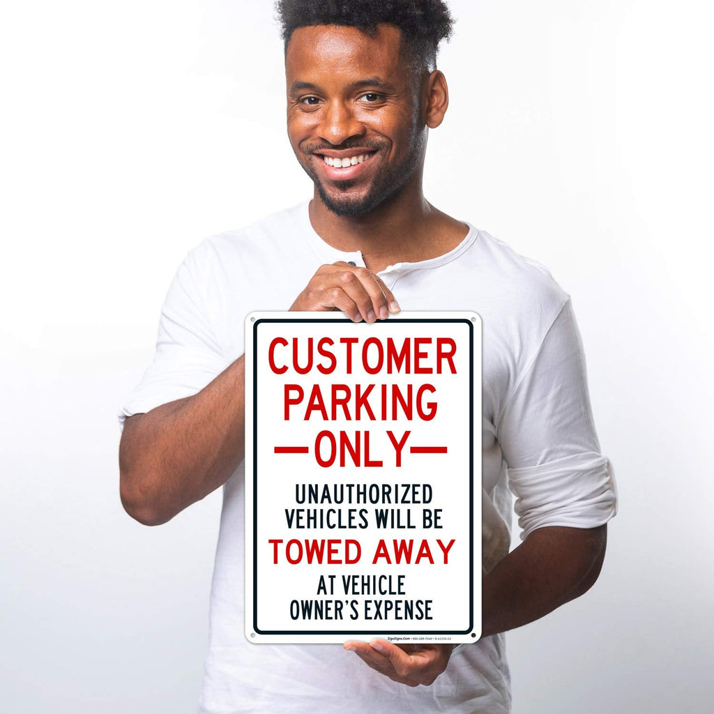 Customer Parking Only Sign,