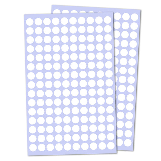 3000 Pack, 0.375" Round Colored Dot Stickers Circle Labels - White 3,000 Pack