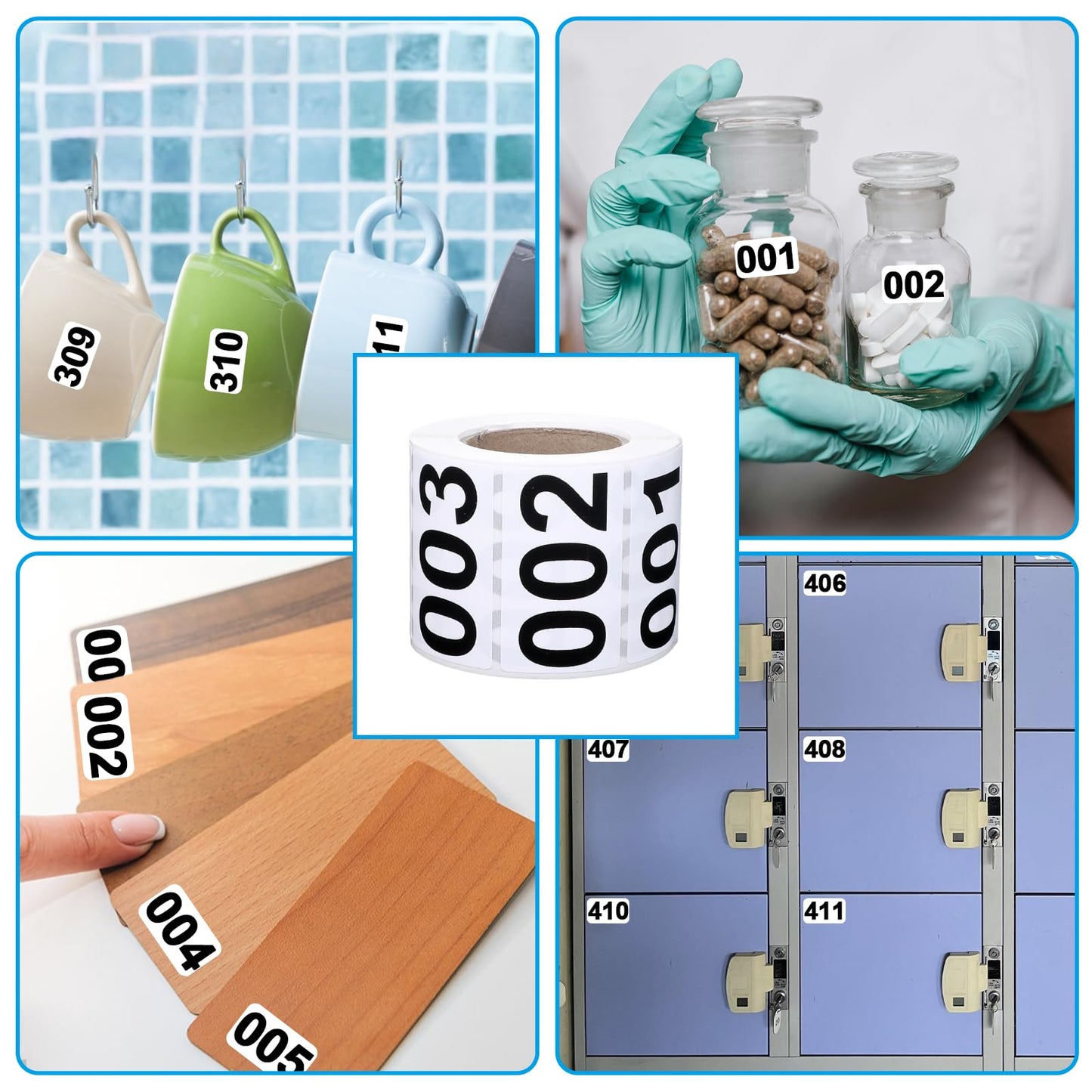 Consecutively Numbered Labels 2 x 1 Inch Inventory Labels Self-Adhesive Copperplate Inventory Numbered Sticker Product Claiming Label 1-500 Clothes Numbers Moving Box Numbering Label