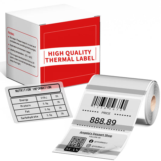 Original M110 Thermal Labels - Clear Waterproof Print Master Labels Refill 1.57"X2.36" (40x60mm), Compatible with Phomemo M110 M100 M220 M200 M260 M150 M250 Printer, Stickers for Tag, Barcode, Logo 1.57"x2.36"