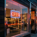 16-Inch 5-Mode Flashing and Dimmable LED Neon Open Sign 16 Inch Horizontal