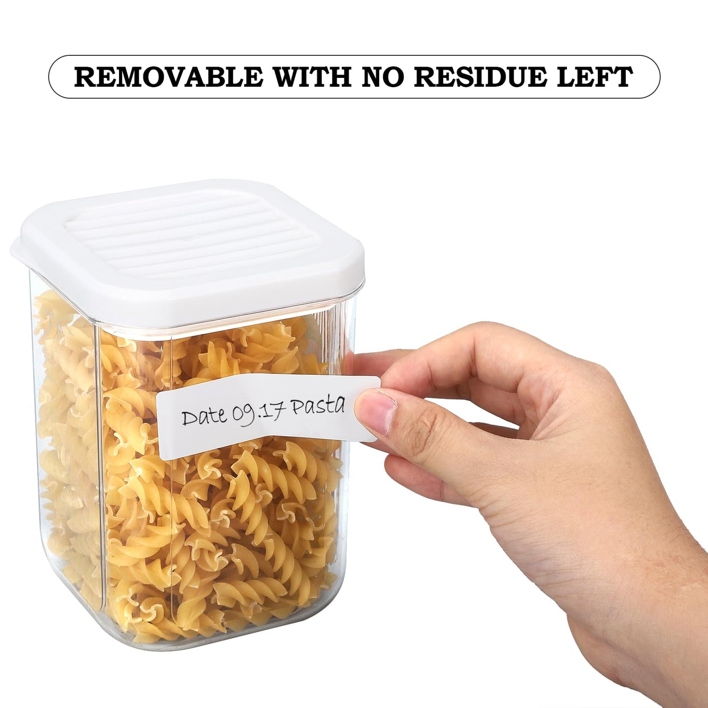 Blank Removable Freezer Labels, Removable Labels Water Oil Resistant for Food Containers Jars Pantry Organization (500-PCS, 1 * 2INCH) 1*2INCH 500-pcs