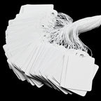 1200 Pack White Price Tags with String Attached Writable Display Labels 1200PCS