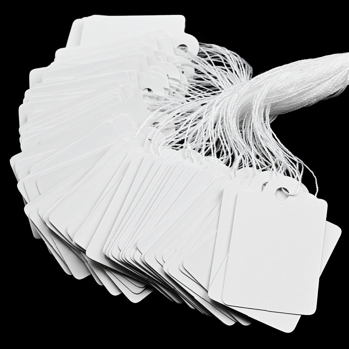 1200 Pack White Price Tags with String Attached Writable Display Labels 1200PCS