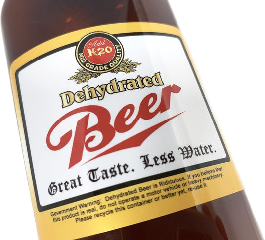 Dehydrated Beer Labels, 24 Vinyl Stickers, Enough for Two Cases! Realistic Lables, Glossy, Durable, Apply to Your own Bottles, Fool Your Friends, Practical Joke, College Gift, Looks Real