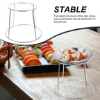 Hemoton Seafood Display Stand Stainless Steel Seafood Rack