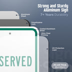 SmartSign 18 x 12 inch Reserved Parking Sign, 2mm Thick Aluminum Composite, Pre-Drilled Holes, Made in USA Green and White ACM - 12" x 18"