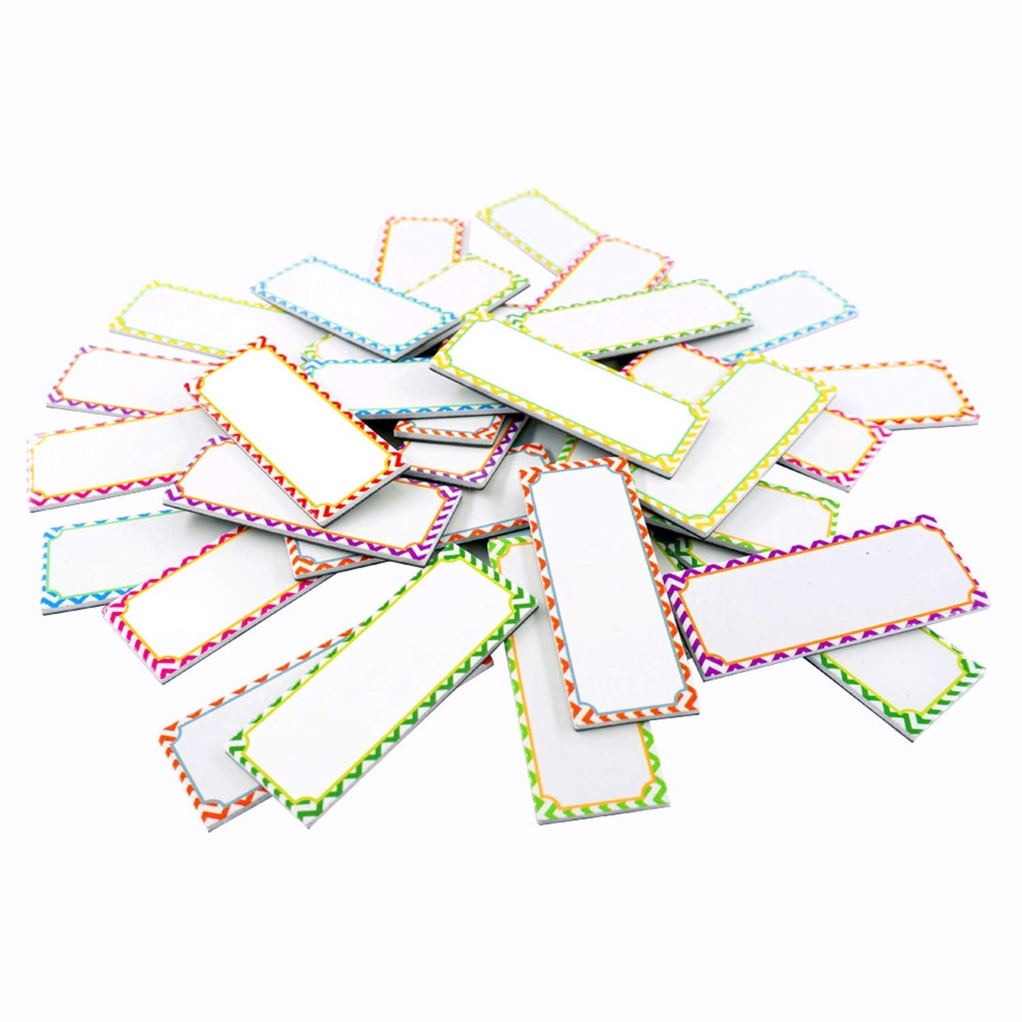 Magnetic Dry Erase Labels Name Plates White Board 40 Labels 8 Colors,2.2" x1.2" 2.2"x1.2"