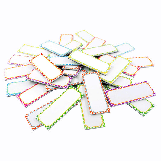 Magnetic Dry Erase Labels Name Plates White Board 40 Labels 8 Colors,2.2" x1.2" 2.2"x1.2"