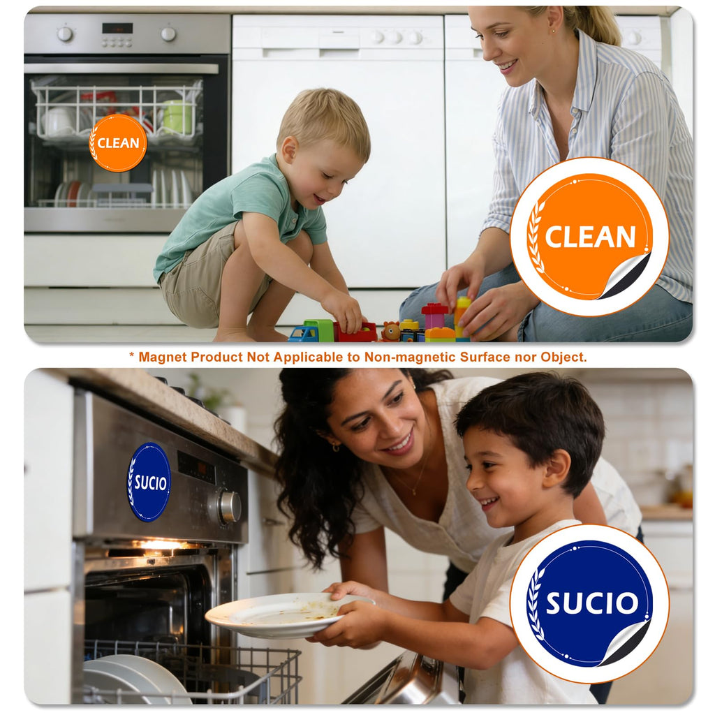 2 Pack Clean Dirty Dishwasher Magnet, Dishwasher Clean Dirty Sign