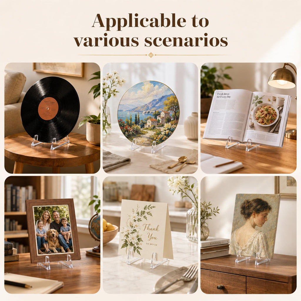 2-Pack Clear Acrylic small plate stands for display 2.36 Inch