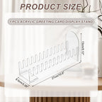 PATIKIL 1pack 12-Tier Clear Greeting Card Display Stand Acrylic Sticker 1