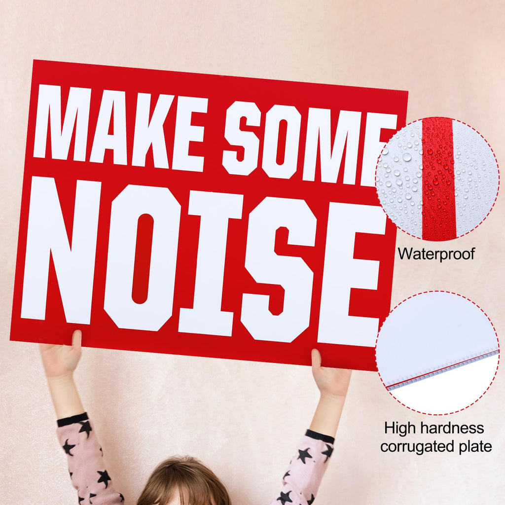 GlikCeil Extra Large Cheer Signs for Competition 18 x 24 Inch,Red Red